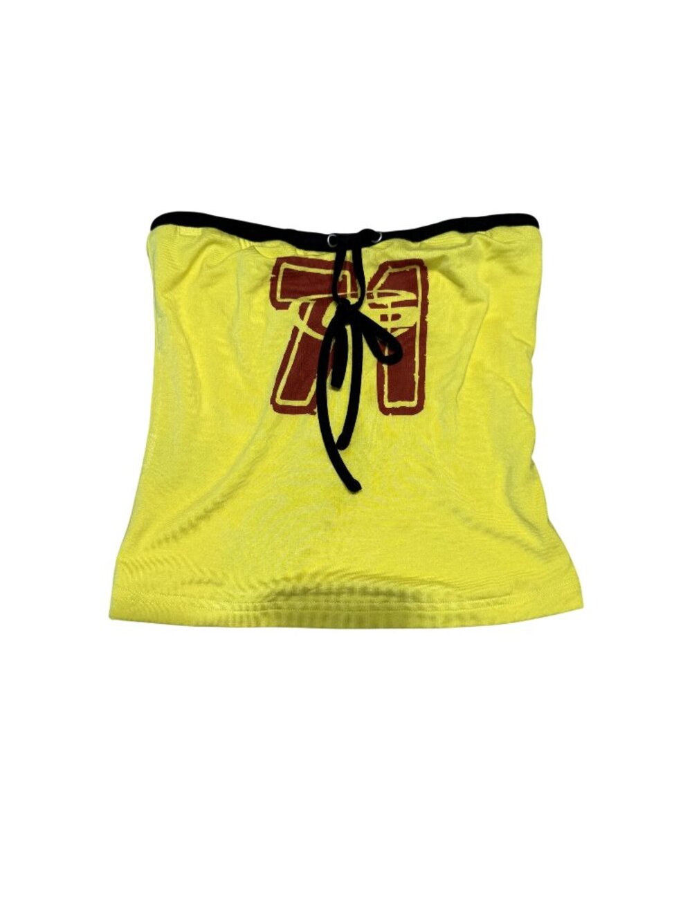 NWT I.AM.GIA Michelle Yellow Strapless Boob Tube Top Women's Size XX-Small XXS